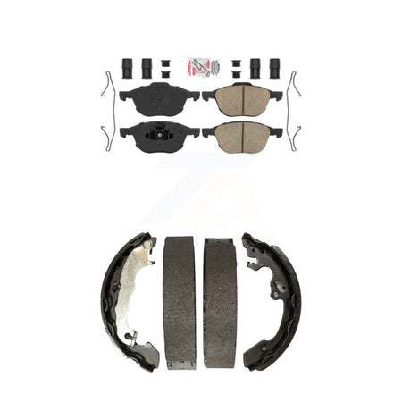 Front Ceramic Disc Brake Pads And Rear Drum Shoes Kit For Ford Focus KNN-100100