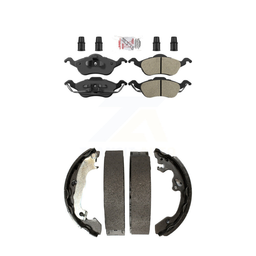 Front Semi-Metallic Disc Brake Pads And Rear Drum Shoes Kit For Ford Focus KNN-100102