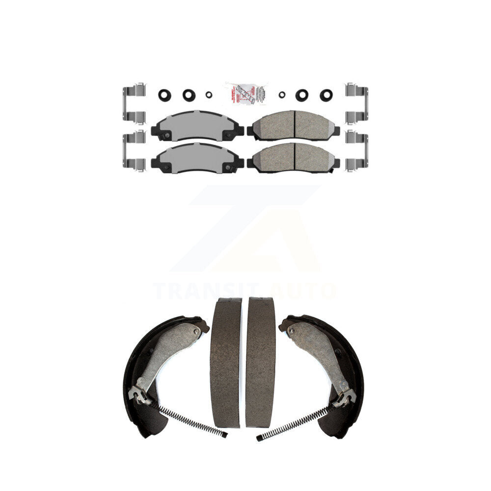 Front Ceramic Disc Brake Pads And Rear Drum Shoes Kit For Chevrolet Colorado GMC Canyon KNN-100105