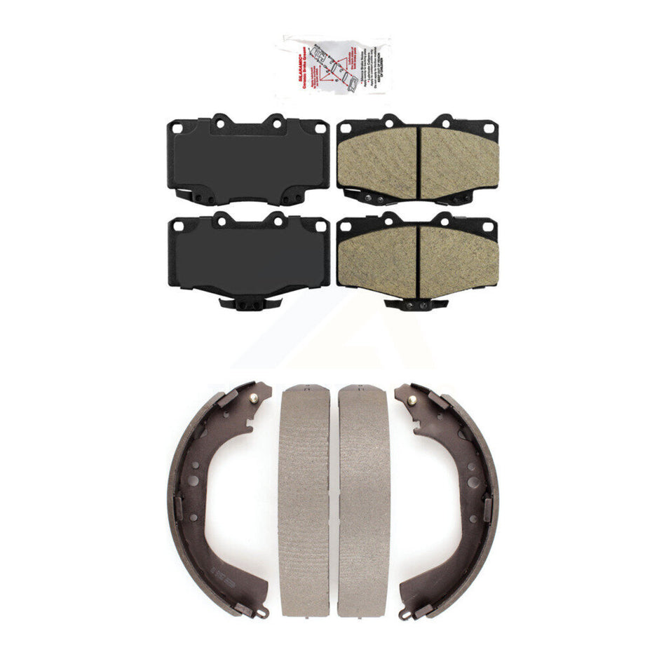 Front Ceramic Disc Brake Pads And Rear Drum Shoes Kit For Toyota 4Runner Pickup Tacoma KNN-100121