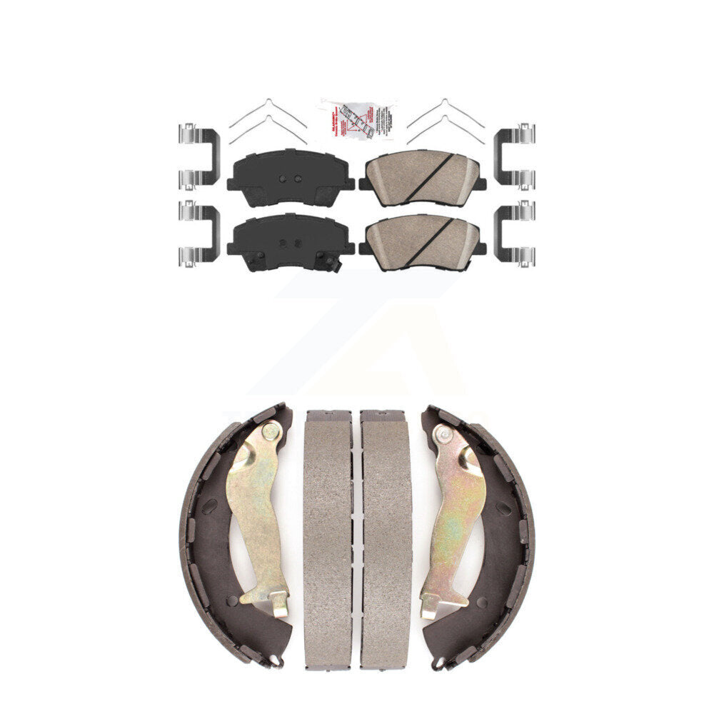 Front Ceramic Disc Brake Pads And Rear Drum Shoes Kit For Hyundai Elantra KNN-100130