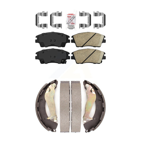 Front Ceramic Disc Brake Pads And Rear Drum Shoes Kit For 2017-2020 Hyundai Elantra 1.6L KNN-100131