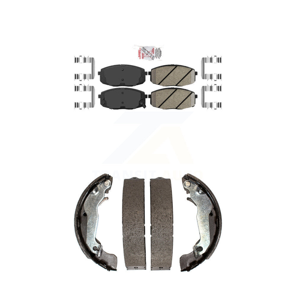 Front Ceramic Disc Brake Pads And Rear Drum Shoes Kit For Hyundai Elantra KNN-100132
