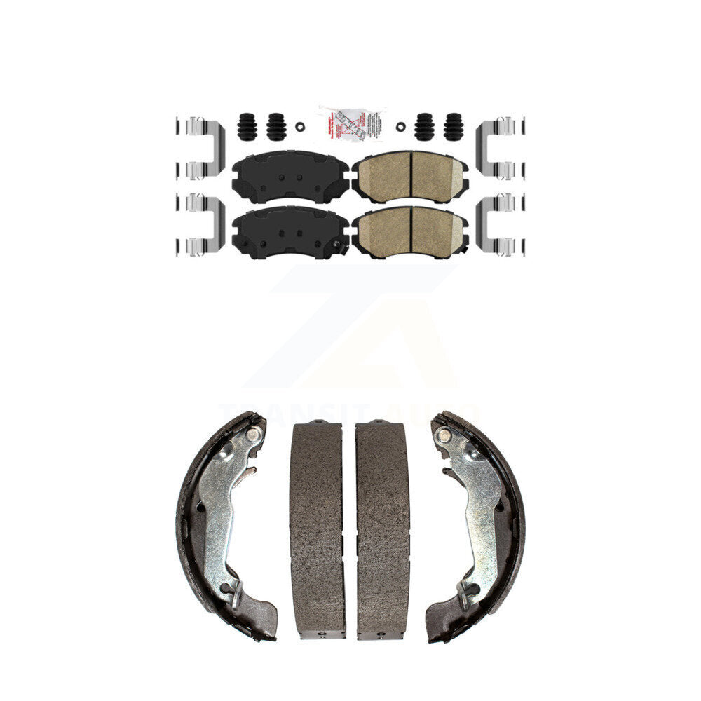 Front Ceramic Disc Brake Pads And Rear Drum Shoes Kit For Hyundai Elantra KNN-100133