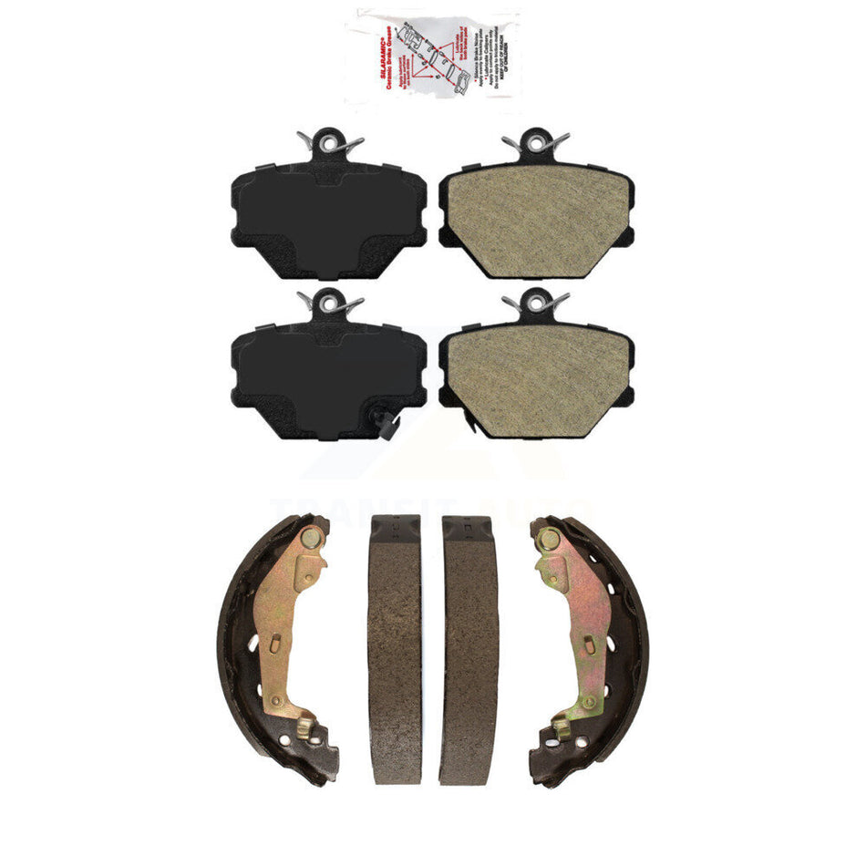 Front Semi-Metallic Disc Brake Pads And Rear Drum Shoes Kit For Smart Fortwo KNN-100136
