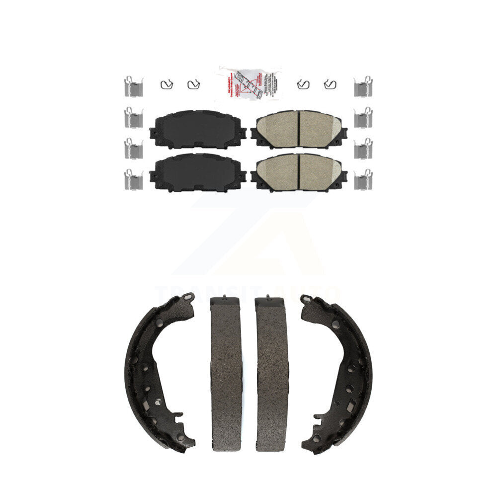 Front Ceramic Disc Brake Pads And Rear Drum Shoes Kit For Toyota Yaris KNN-100137