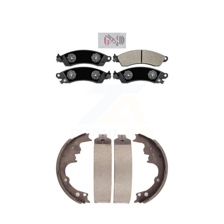 Front Semi-Metallic Disc Brake Pads And Rear Drum Shoes Kit For Chevrolet Camaro Pontiac KNN-100149