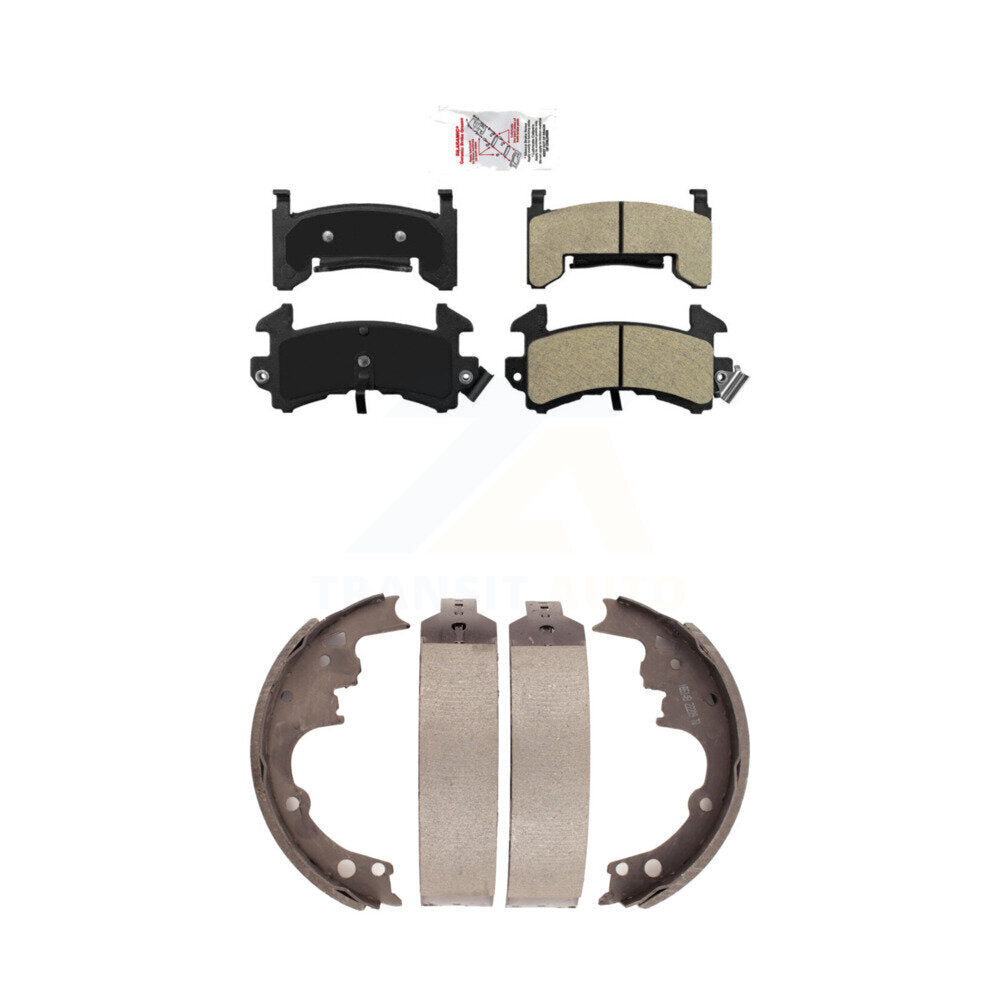 Front Semi-Metallic Disc Brake Pads And Rear Drum Shoes Kit For Chevrolet S10 GMC Camaro KNN-100150