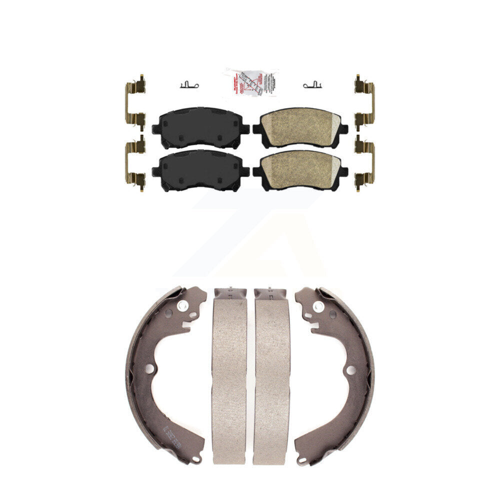 Front Ceramic Disc Brake Pads And Rear Drum Shoes Kit For Subaru Impreza Forester Outback KNN-100152