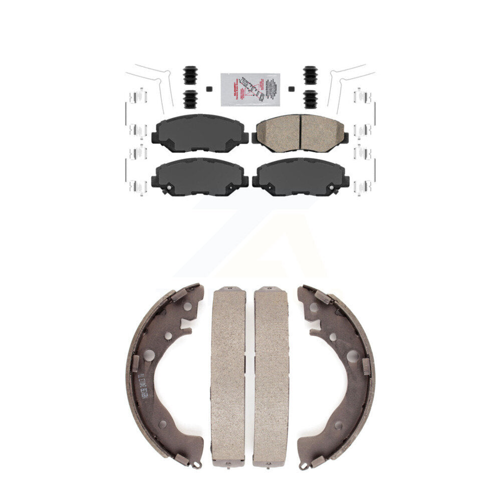 Front Ceramic Disc Brake Pads And Rear Drum Shoes Kit For Honda Civic KNN-100160