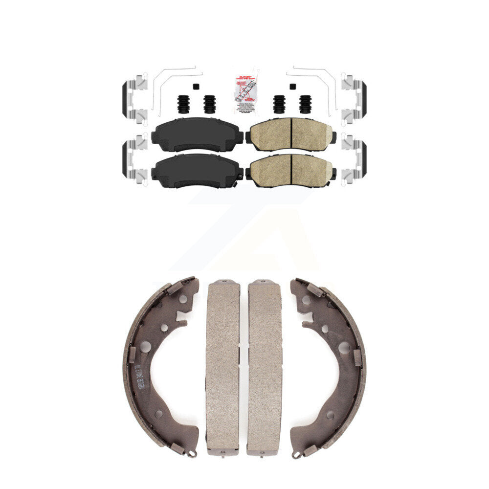 Front Ceramic Disc Brake Pads And Rear Drum Shoes Kit For Honda Civic KNN-100161