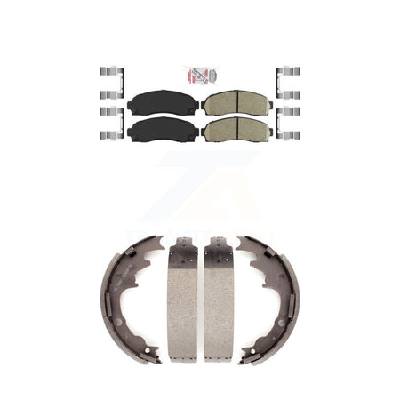 Front Ceramic Disc Brake Pads And Rear Drum Shoes Kit For Ford Ranger Mazda B4000 B3000 KNN-100168