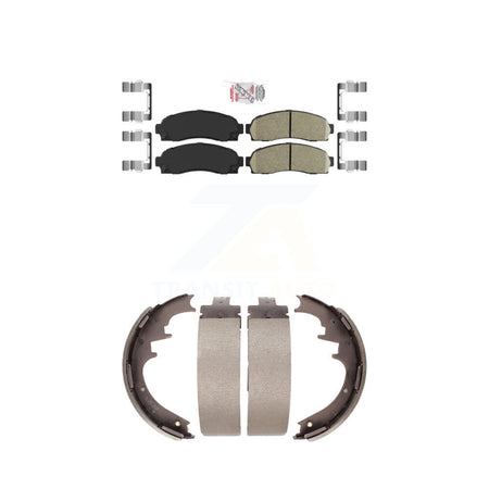Front Ceramic Disc Brake Pads And Rear Drum Shoes Kit For Ford Ranger Mazda B4000 B3000 KNN-100169