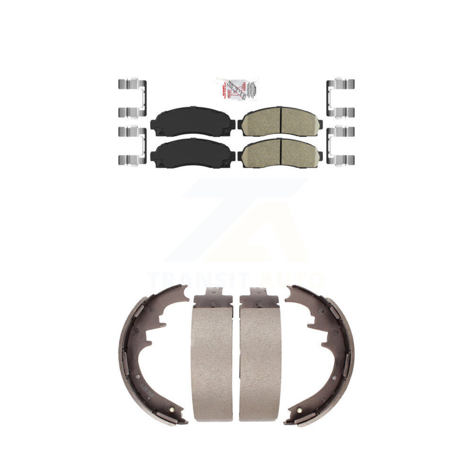 Front Ceramic Disc Brake Pads And Rear Drum Shoes Kit For Ford Ranger Mazda B4000 B3000 KNN-100169