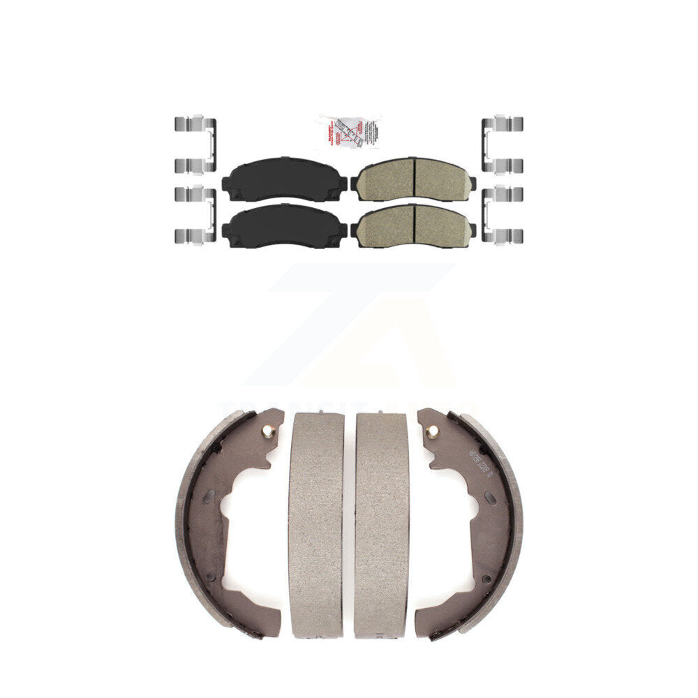 Front Ceramic Disc Brake Pads And Rear Drum Shoes Kit For Saturn Vue Chevrolet Equinox KNN-100172
