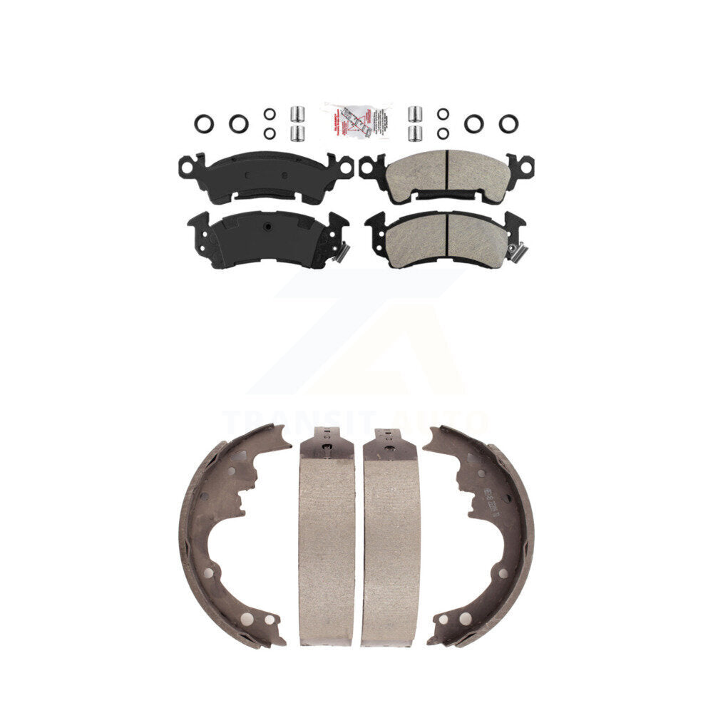 Front Semi-Metallic Disc Brake Pads And Rear Drum Shoes Kit For Chevrolet Astro GMC KNN-100182