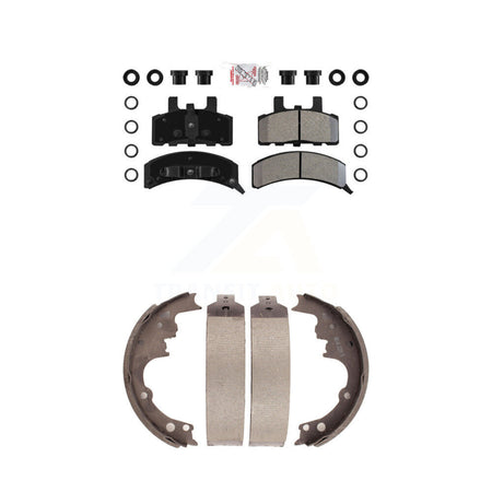 Front Semi-Metallic Disc Brake Pads And Rear Drum Shoes Kit For Chevrolet Astro GMC AWD KNN-100183