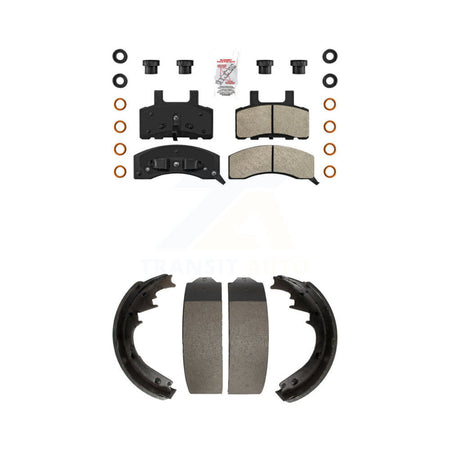 Front Semi-Metallic Disc Brake Pads And Rear Drum Shoes Kit For Chevrolet Tahoe GMC K1500 KNN-100184