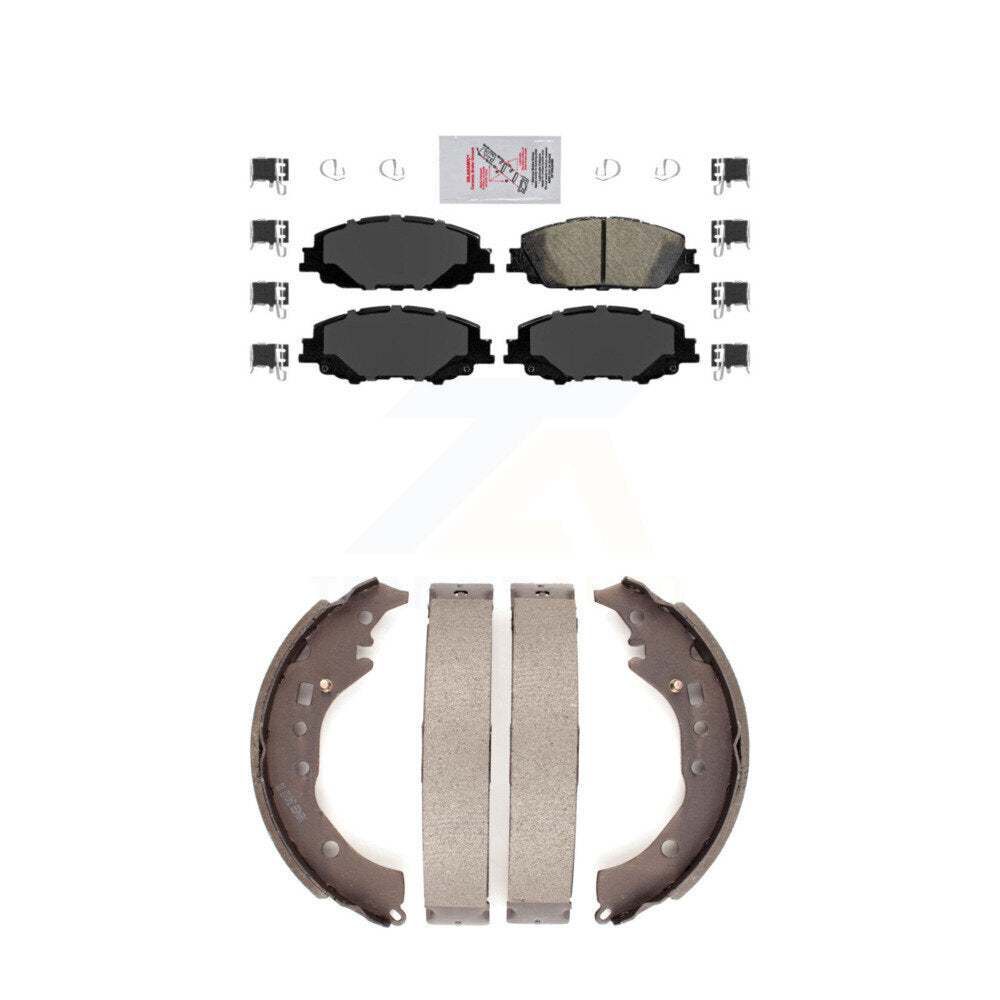 Front Ceramic Disc Brake Pads And Rear Drum Shoes Kit For 2019 Toyota Corolla 2.0L KNN-100218