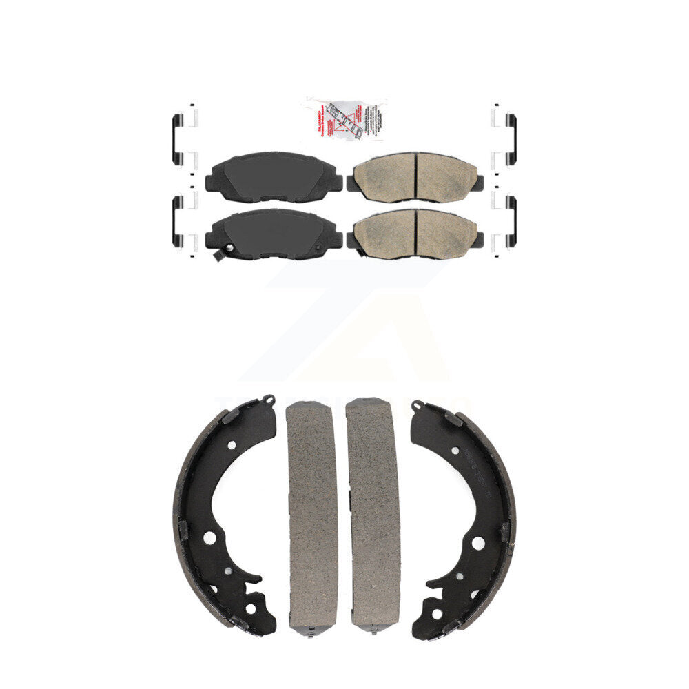 Front Ceramic Disc Brake Pads And Rear Drum Shoes Kit For Honda Accord Sedan with 2.3L KNN-100224