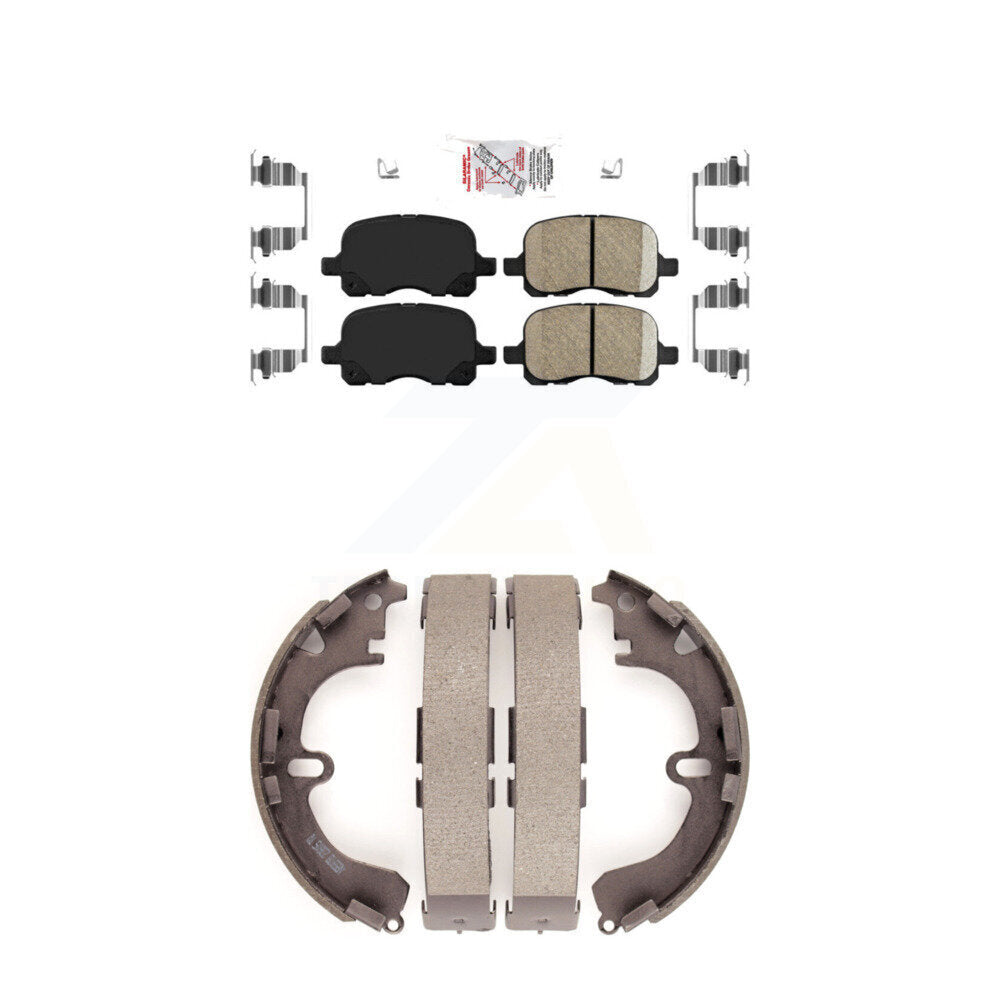 Front Ceramic Disc Brake Pads And Rear Drum Shoes Kit For Toyota Corolla Chevrolet Prizm KNN-100239
