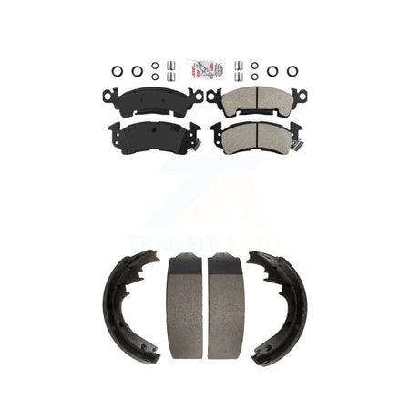 Front Semi-Metallic Disc Brake Pads And Rear Drum Shoes Kit For Chevrolet GMC C10 C1500 KNN-100245