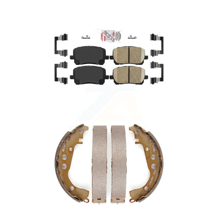 Front Ceramic Disc Brake Pads And Rear Drum Shoes Kit For Toyota Corolla KNN-100252