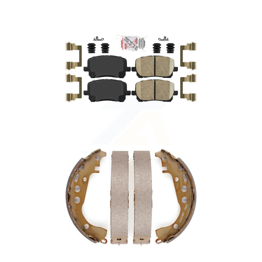 Front Ceramic Disc Brake Pads And Rear Drum Shoes Kit For Toyota Corolla KNN-100254