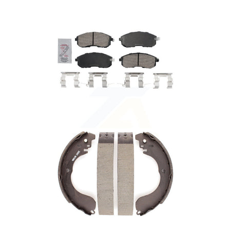 Front Ceramic Disc Brake Pads And Rear Drum Shoes Kit For Nissan Versa KNN-100259