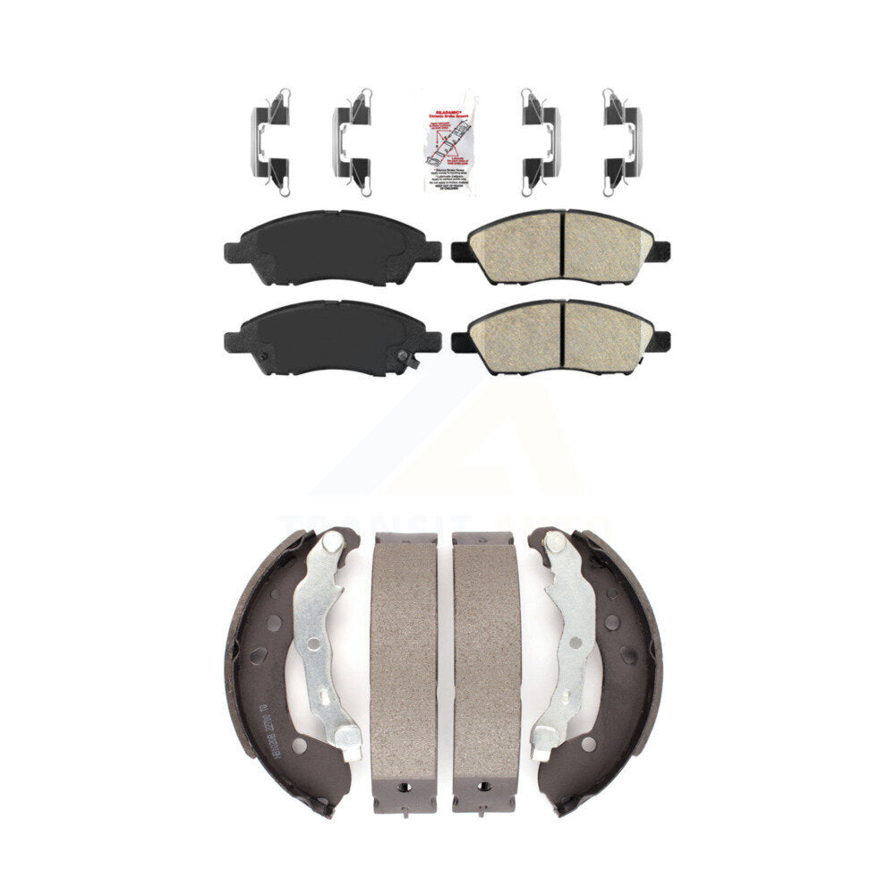 Front Ceramic Disc Brake Pads And Rear Drum Shoes Kit For Nissan Micra Versa Note KNN-100260
