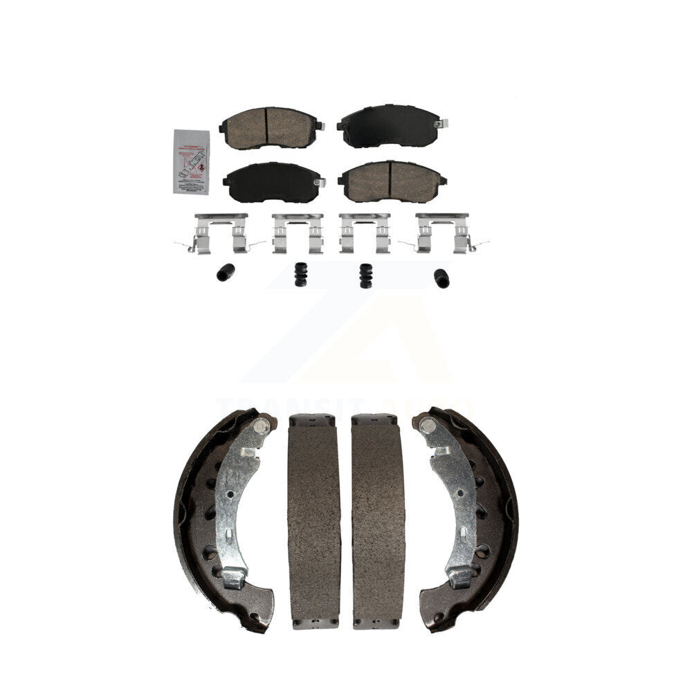 Front Ceramic Disc Brake Pads And Rear Drum Shoes Kit For 2013-2019 Nissan Sentra KNN-100261