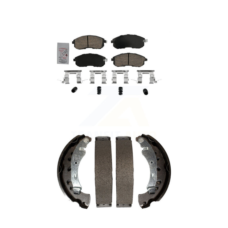 Front Ceramic Disc Brake Pads And Rear Drum Shoes Kit For 2013-2019 Nissan Sentra KNN-100261