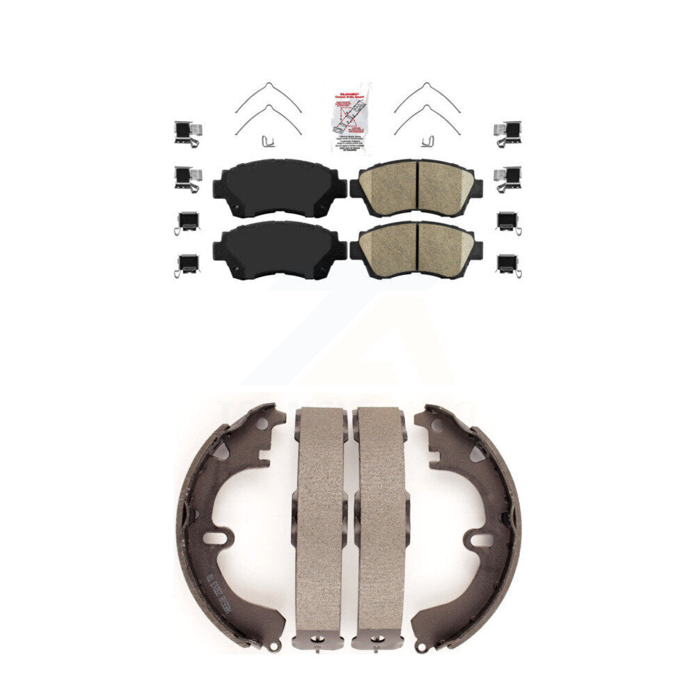 Front Ceramic Disc Brake Pads And Rear Drum Shoes Kit For 1994-1995 Toyota Celica GT KNN-100271