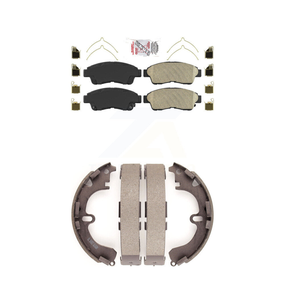 Front Ceramic Disc Brake Pads And Rear Drum Shoes Kit For Toyota Corolla Geo Prizm KNN-100274