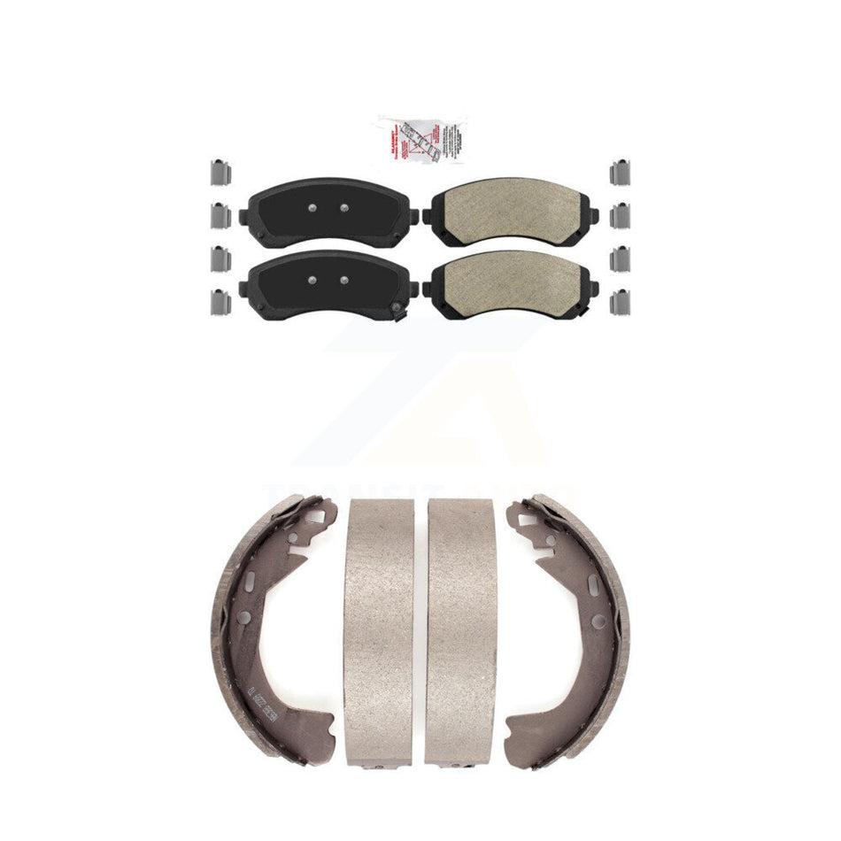 Front Semi-Metallic Disc Brake Pads And Rear Drum Shoes Kit For Pontiac Montana Chevrolet KNN-100275