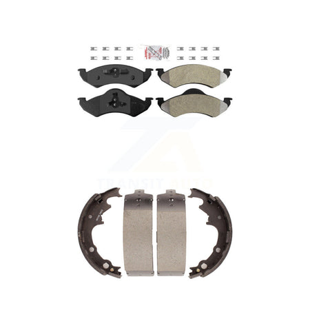 Front Semi-Metallic Disc Brake Pads And Rear Drum Shoes Kit For Dodge Dakota KNN-100286