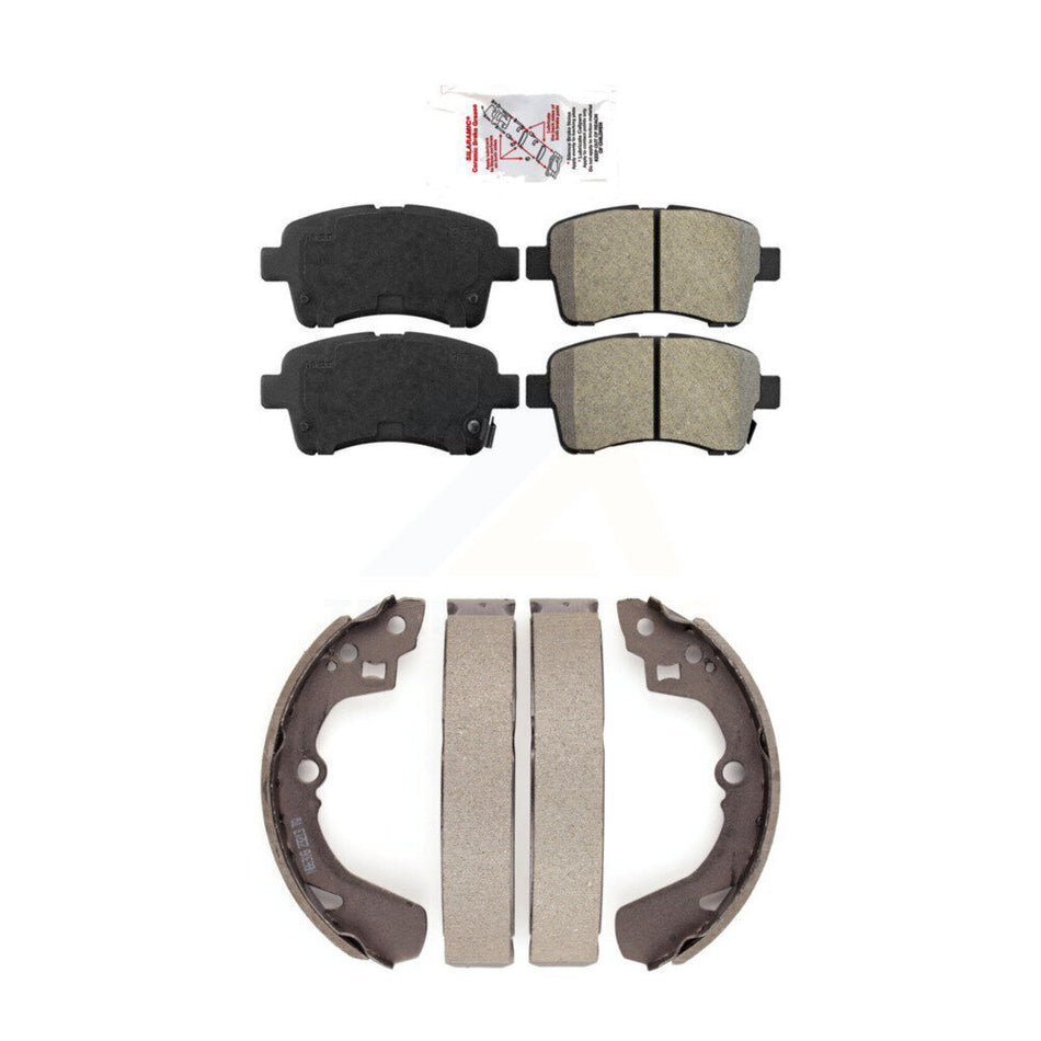 Front Semi-Metallic Disc Brake Pads And Rear Drum Shoes Kit For 2002-2005 Suzuki Aerio KNN-100291