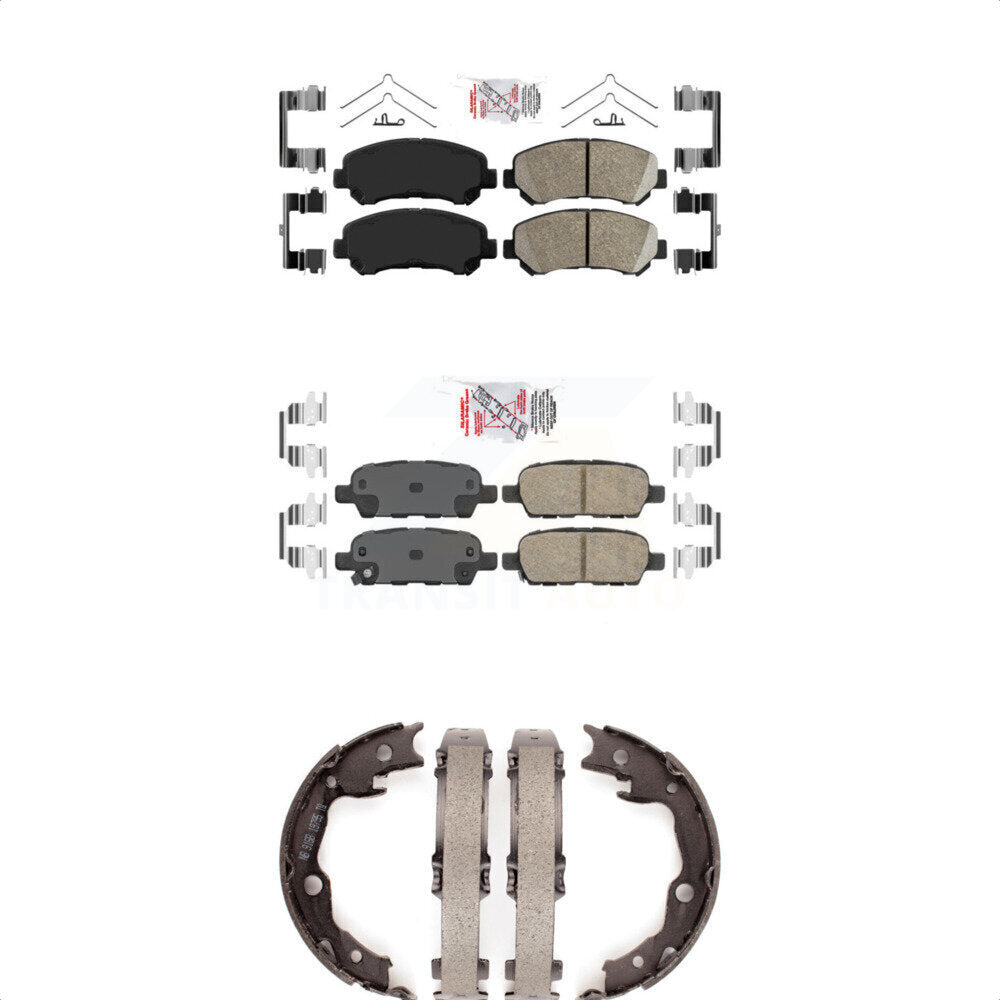 Front Rear Ceramic Disc Brake Pads And Parking Shoes Kit For Nissan Sentra KNN-100305