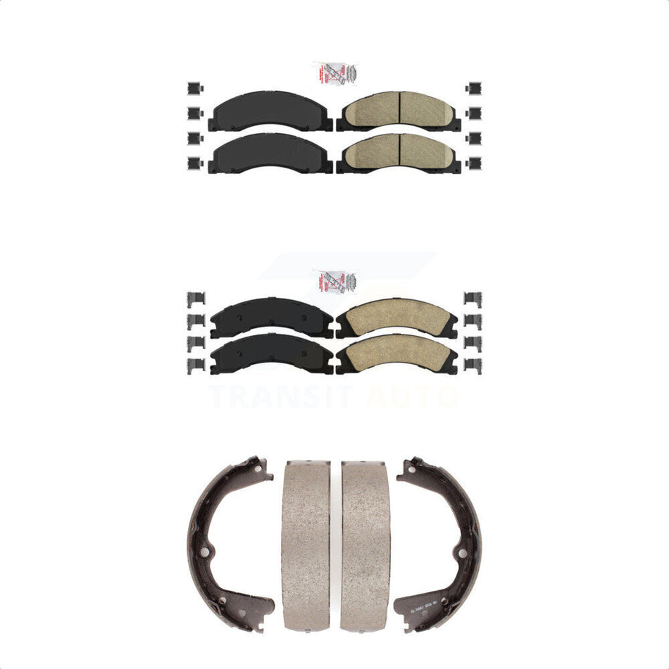 Front Rear Ceramic Disc Brake Pads And Parking Shoes Kit For KNN-100326
