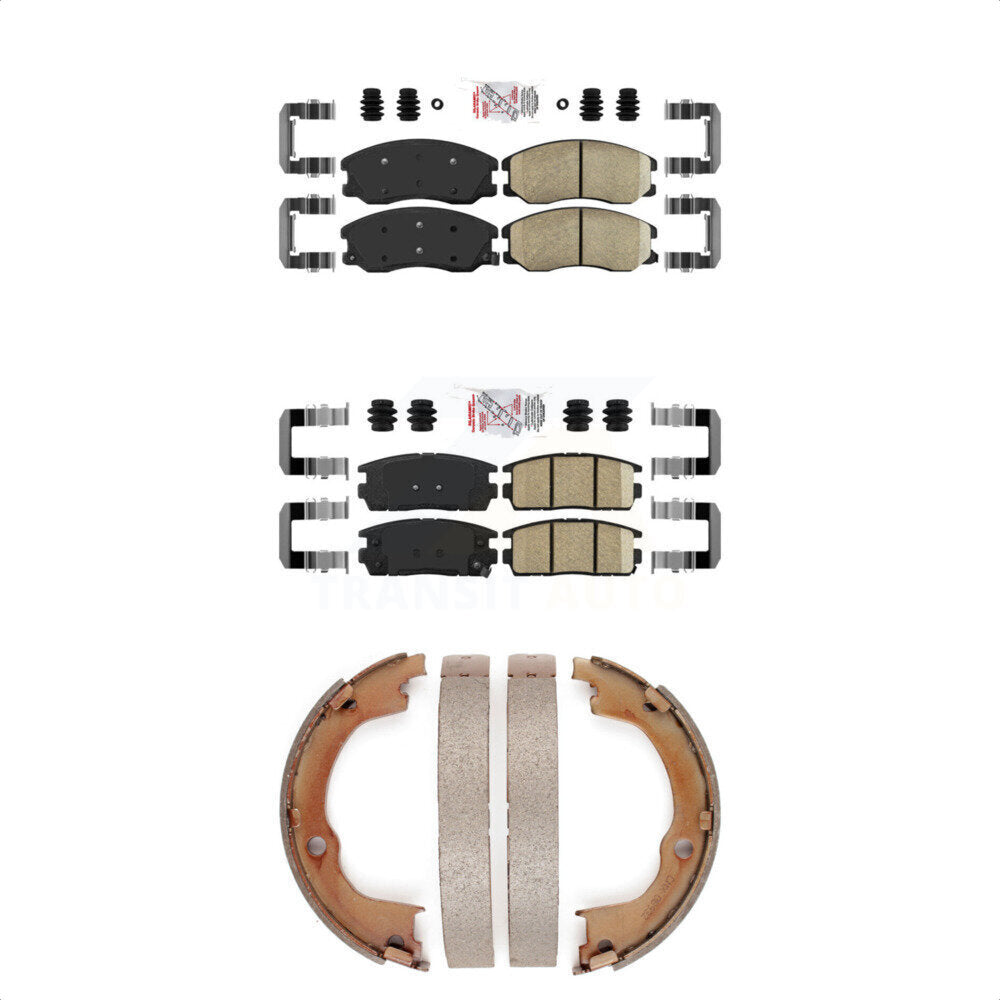 Front Rear Ceramic Disc Brake Pads And Parking Shoes Kit For Chevrolet Equinox KNN-100333