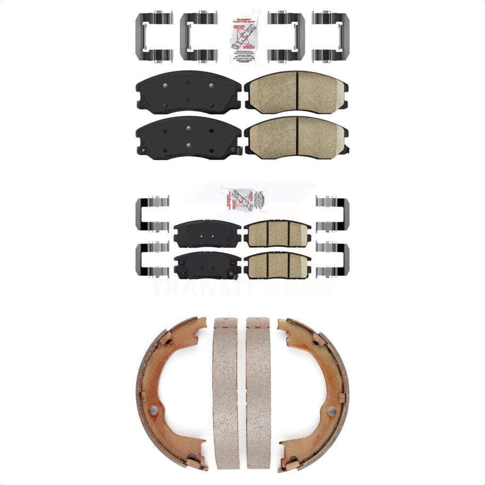 Front Rear Ceramic Disc Brake Pads And Parking Shoes Kit For Chevrolet Equinox KNN-100334