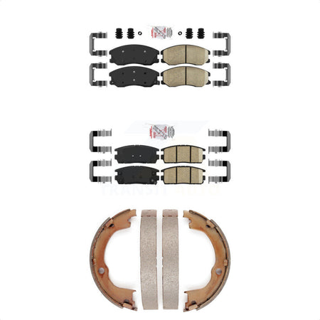 Front Rear Ceramic Disc Brake Pads And Parking Shoes Kit For Chevrolet Equinox KNN-100335