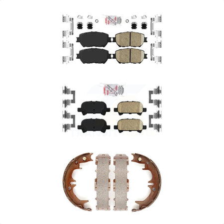 Front Rear Ceramic Disc Brake Pads And Parking Shoes Kit For Toyota Camry KNN-100368