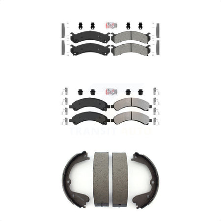 Front Rear Semi-Metallic Disc Brake Pads And Parking Shoes Kit For Chevrolet KNN-100432