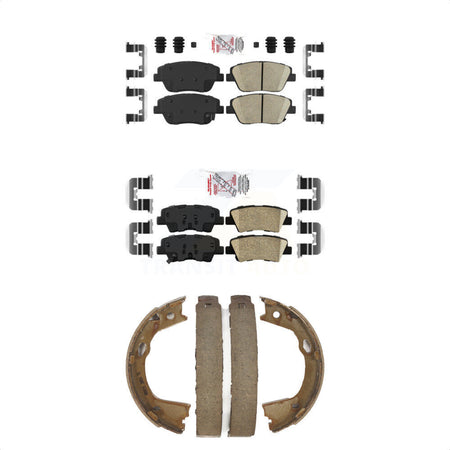 Front Rear Ceramic Disc Brake Pads And Parking Shoes Kit For Kia Optima KNN-100469