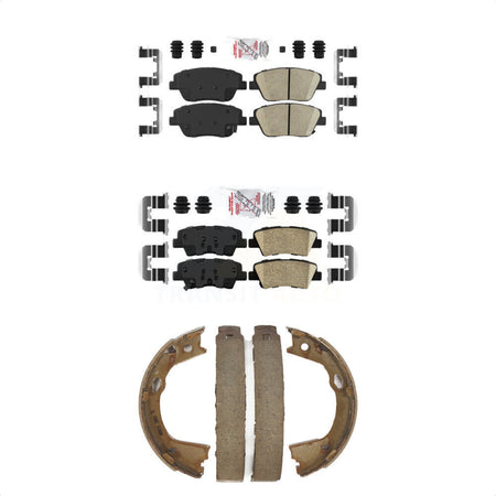 Front Rear Ceramic Disc Brake Pads And Parking Shoes Kit For Kia Optima KNN-100475