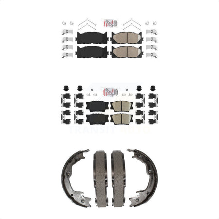Front Rear Ceramic Disc Brake Pads And Parking Shoes Kit For Toyota Camry KNN-100481