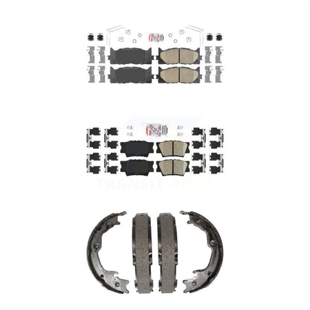 Front Rear Ceramic Disc Brake Pads And Parking Shoes Kit For Toyota Camry KNN-100482