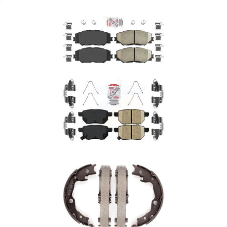 Front Rear Ceramic Disc Brake Pads And Parking Shoes Kit For Toyota Matrix KNN-100493