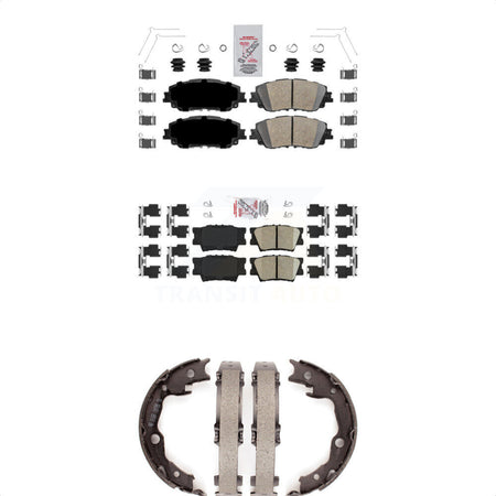 Front Rear Ceramic Disc Brake Pads And Parking Shoes Kit For Toyota Camry KNN-100504